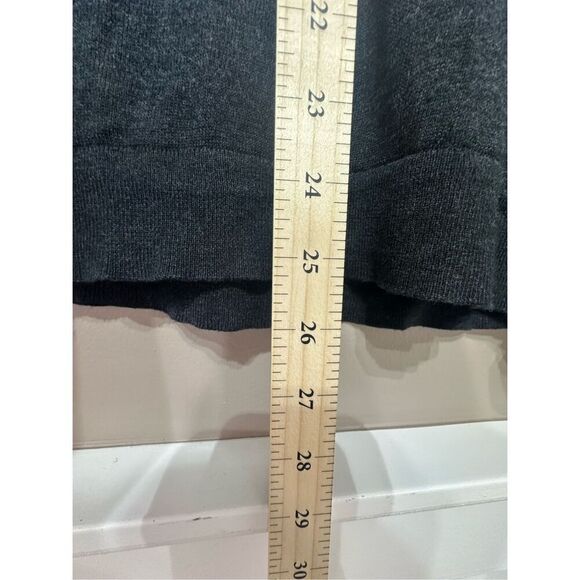 AllSaints Shera Knit Belted Side Tie Short Sleeve Dark Gray Women's Top Small - Picture 10 of 11